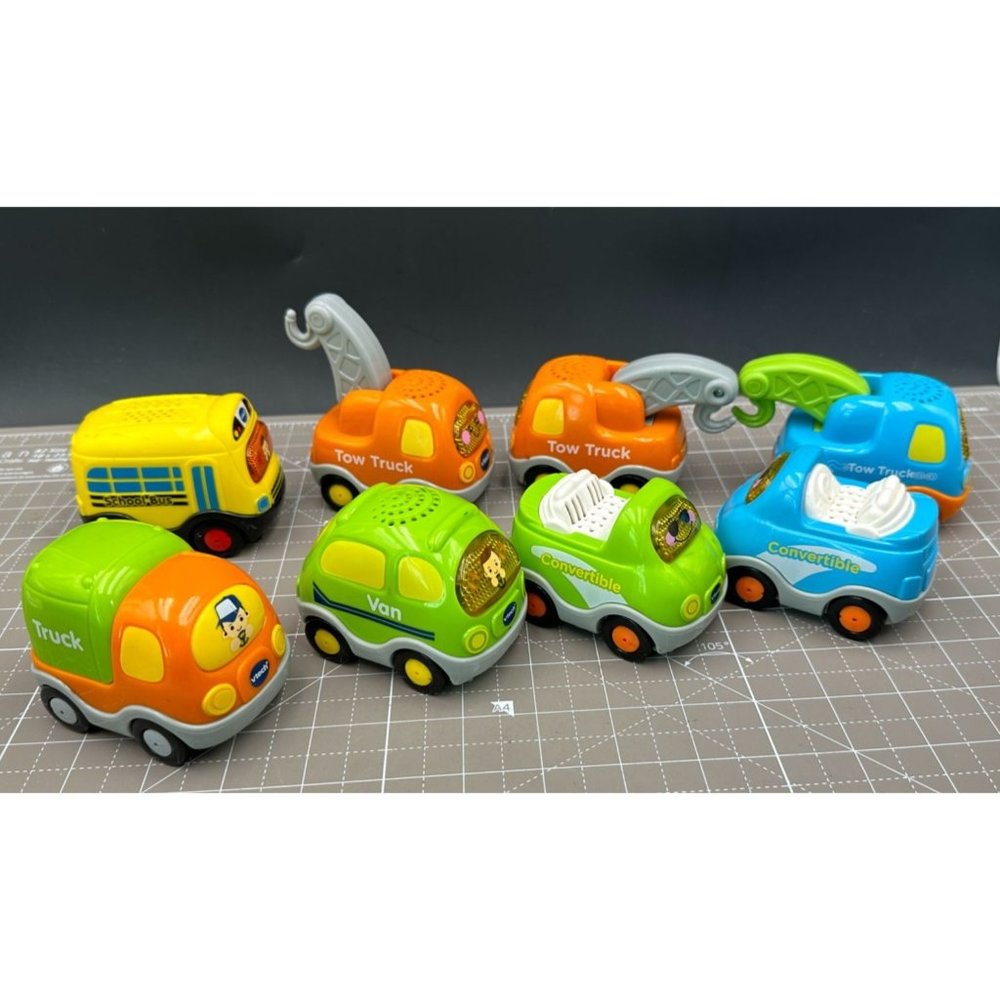 V tech Lot Toy Truck Convertible Truck Schoolbus Van Tow Truck
